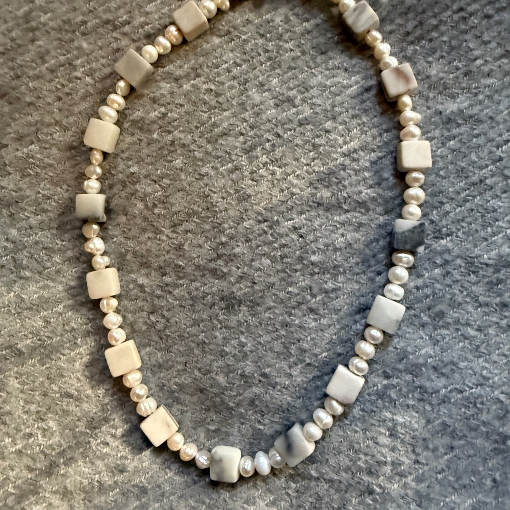brutalist pearl necklace